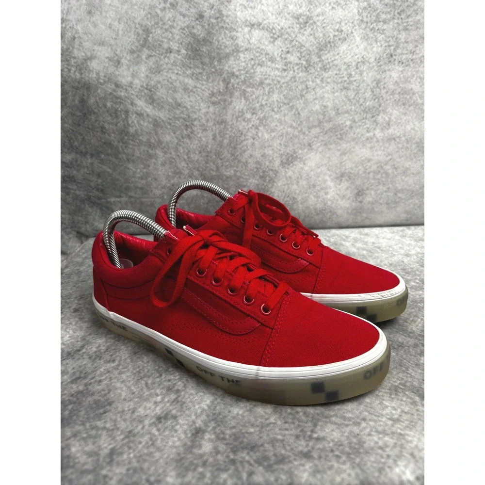 Vans Old Skool OTW Foxing Translucent Sneakers Shoes Racing Red Unisex M9 W10.5